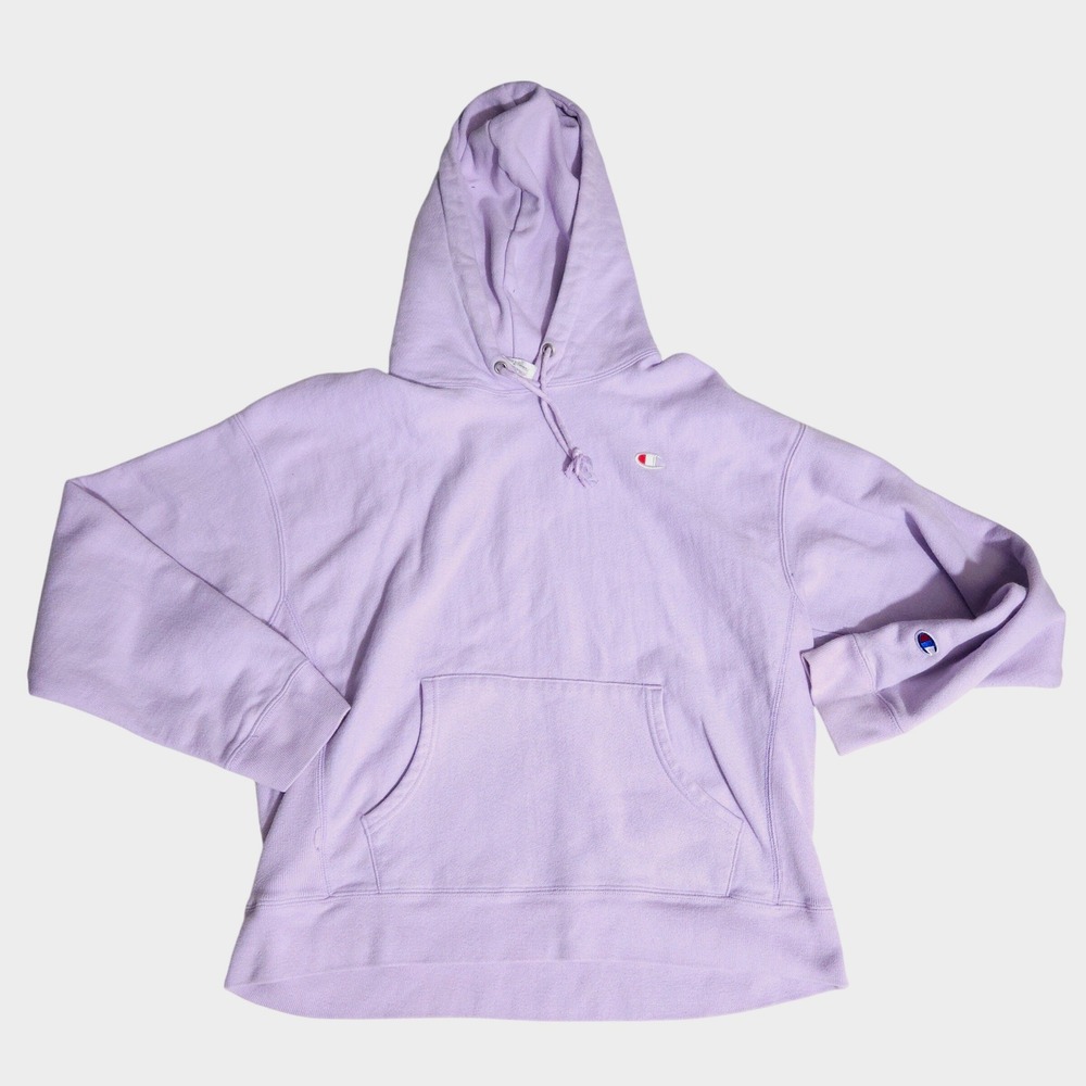 Champion Reverse Weave Hoodie Mens XL Lavender Purple Pullover Sweatshirt